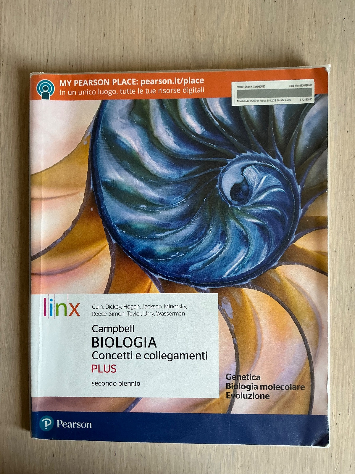 Copertina di Campbell. Biologia, concetti e collegamenti. PLUS
